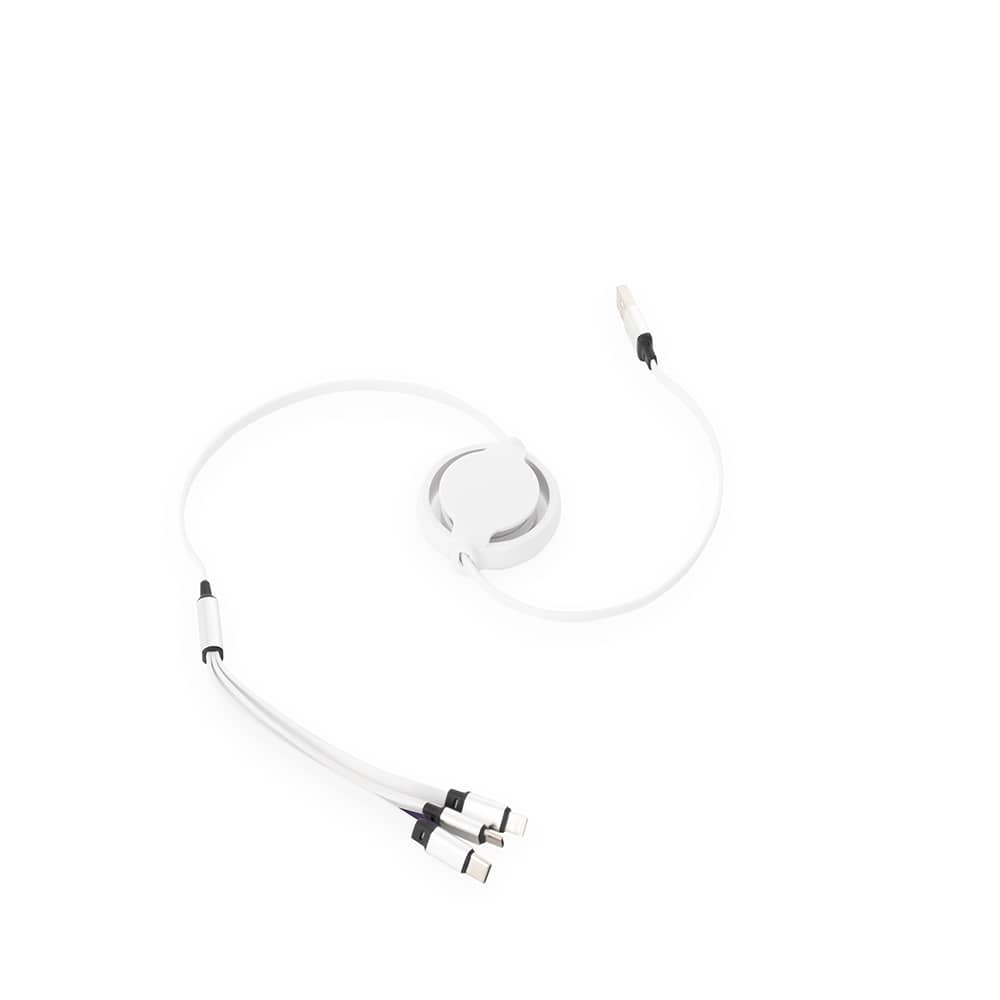 Cabo USB Retrátil 3 em 1