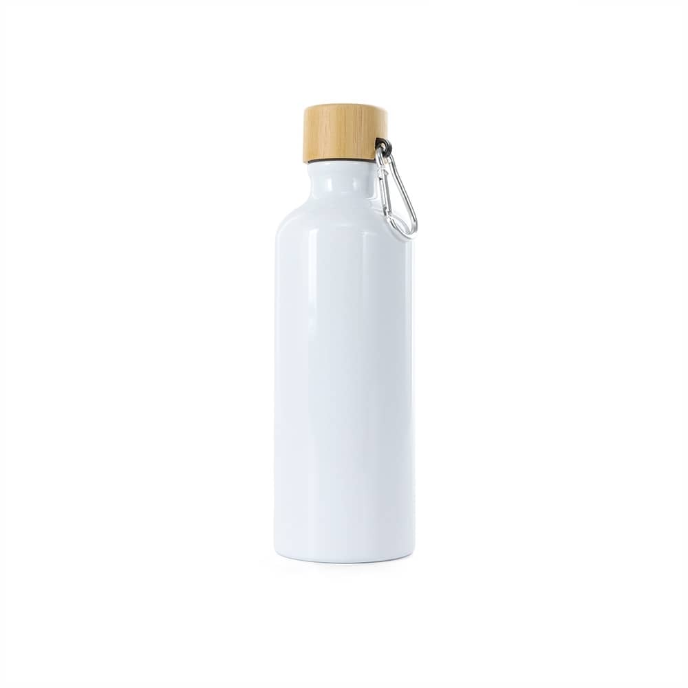 GARRAFA ALUMÍNIO 500ML TAMPA BAMBU