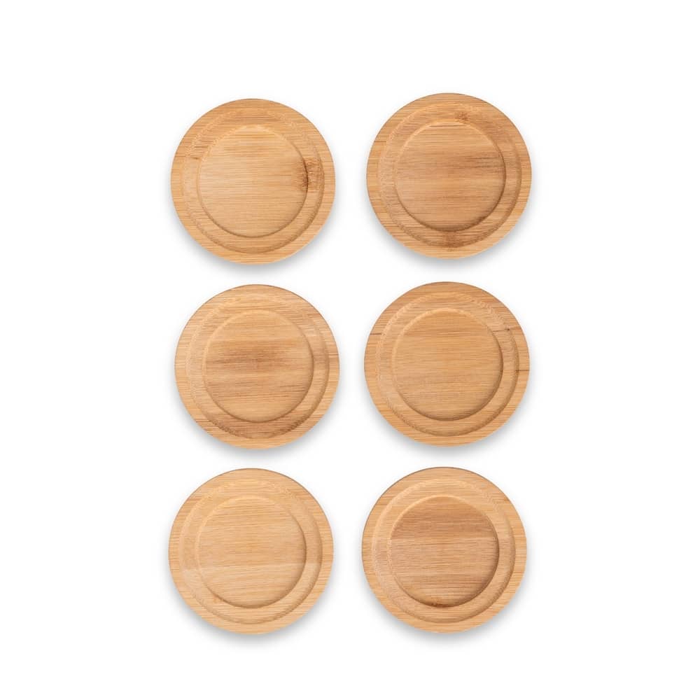 Kit Porta-Copos Bambu 6 Peças