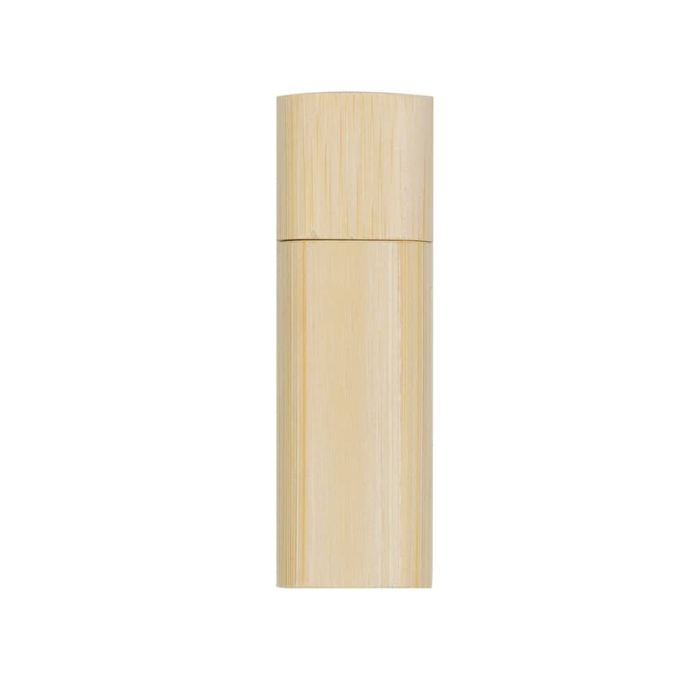 PEN DRIVE BAMBU REDONDO 16GB  COM TAMPA