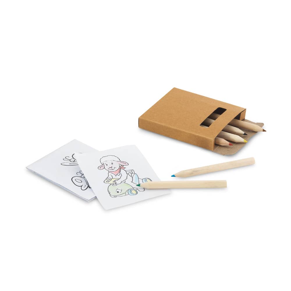 Kit para pintar em caixa de papel kraft reciclado