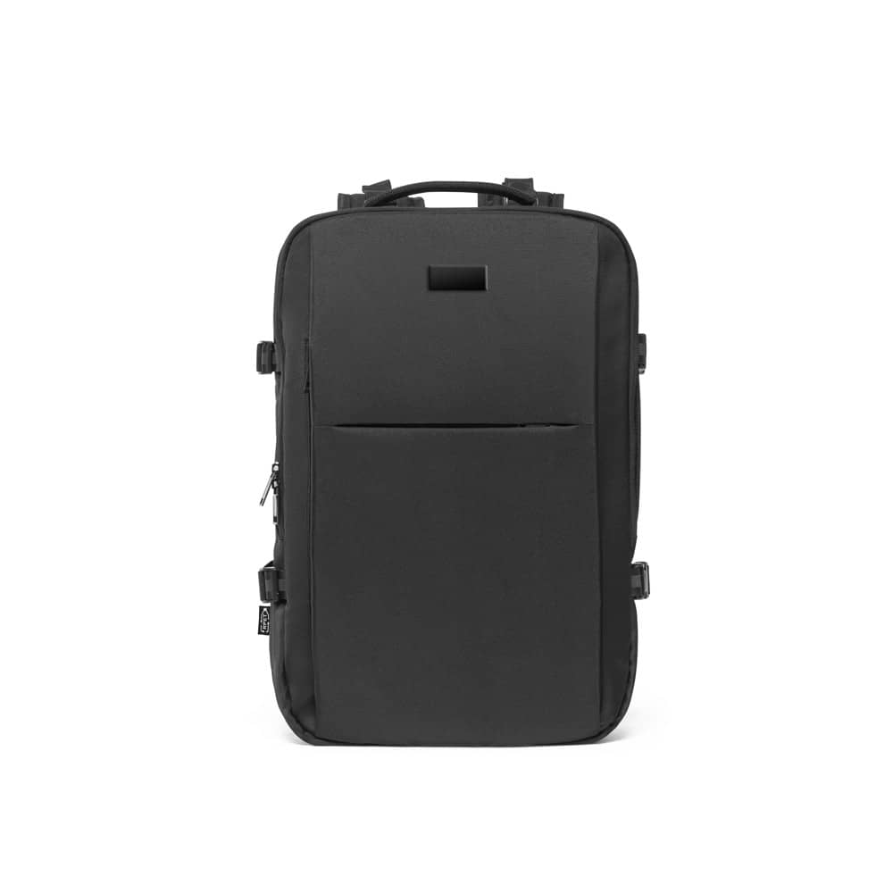DALLAS PLATE. Mochila de viagem para notebook (17'3") em poliéster reciclado 600D de alta densidade, com compartimento para arrumação (29 L)