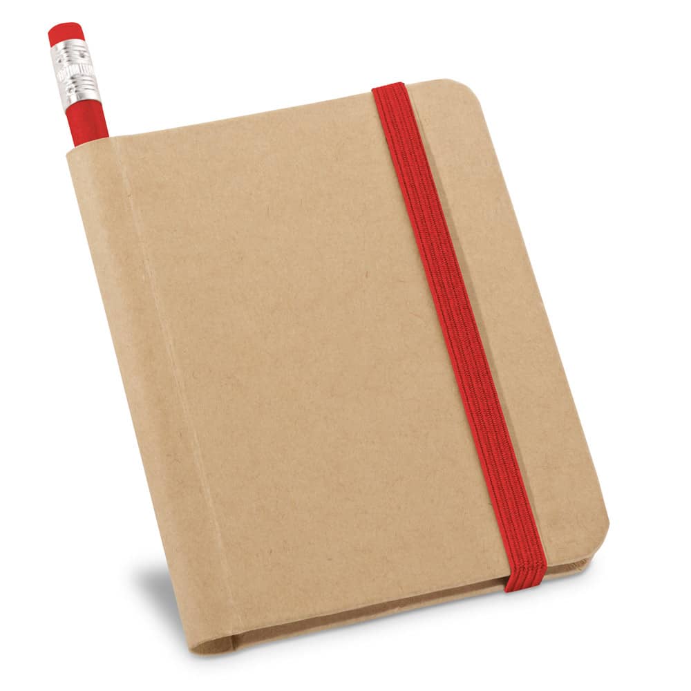Caderno A7 de capa rígida em papel com páginas lisas