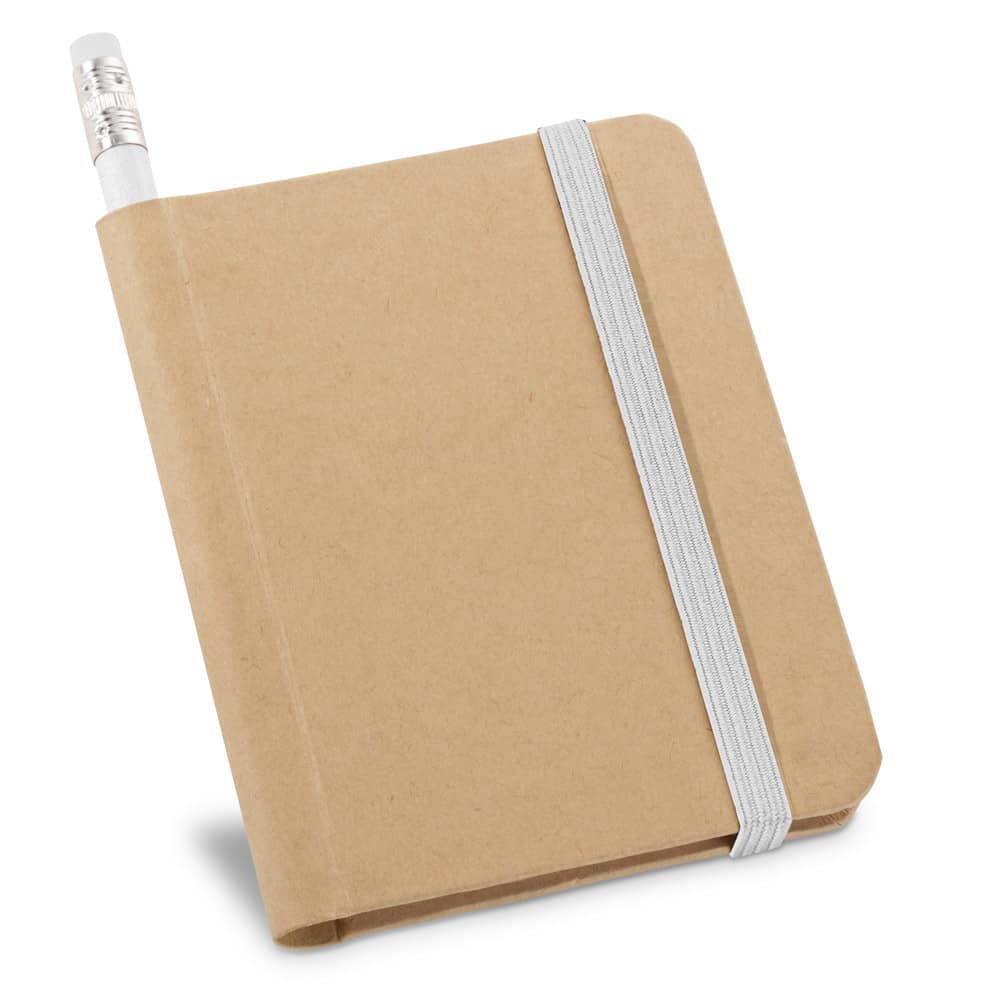 Caderno A7 de capa rígida em papel com páginas lisas