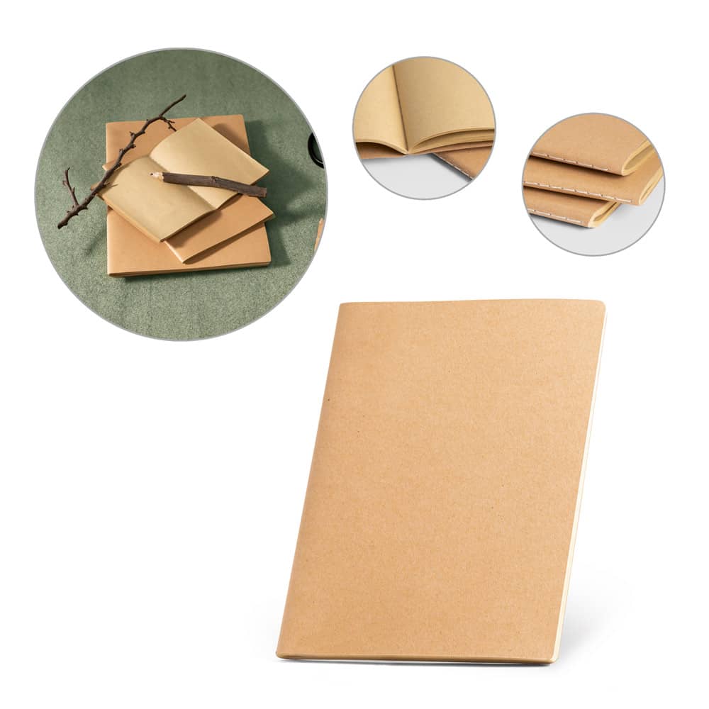 ALCOTT A4 II. Caderno A4 de capa flexível em cartão (250 g/m²) com páginas lisas