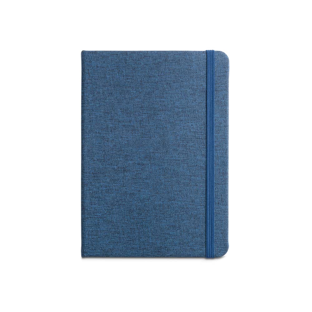 BOYD II. Caderno A5 de capa dura em poliéster 100% reciclado com páginas pautadas