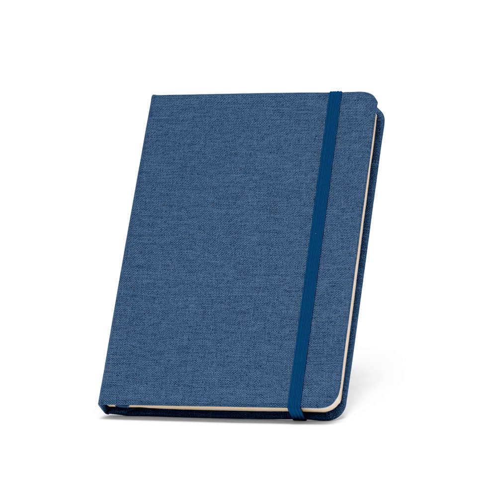 BOYD II. Caderno A5 de capa dura em poliéster 100% reciclado com páginas pautadas
