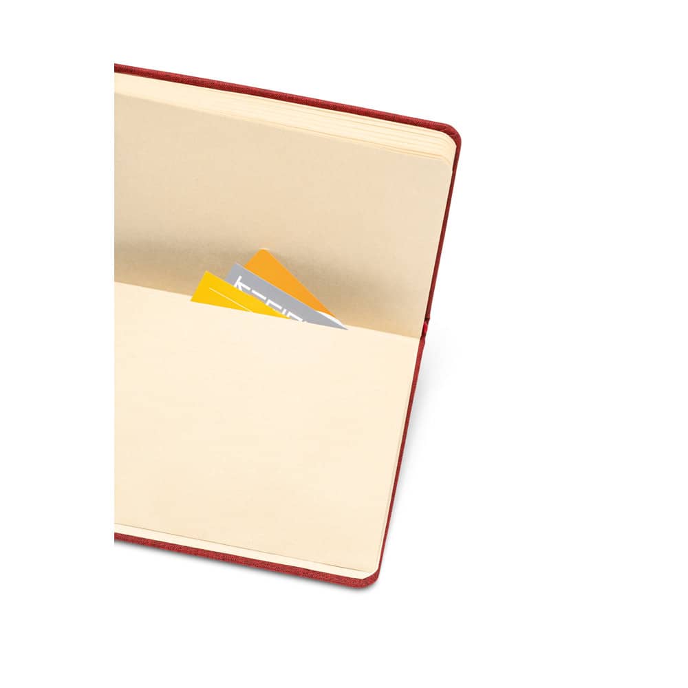 BOYD II. Caderno A5 de capa dura em poliéster 100% reciclado com páginas pautadas