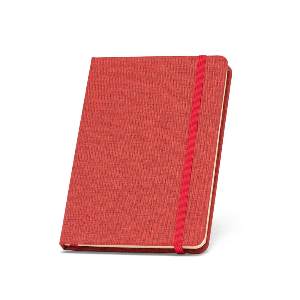 BOYD II. Caderno A5 de capa dura em poliéster 100% reciclado com páginas pautadas