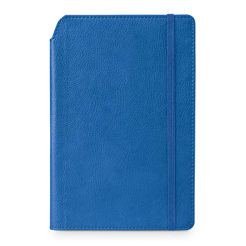 Caderno A5 de capa dura em c.sintético com páginas pautadas