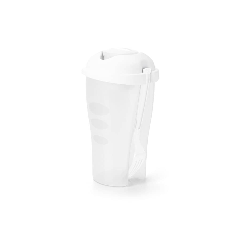 Copo para salada em PP com garfo e molheira 850 mL