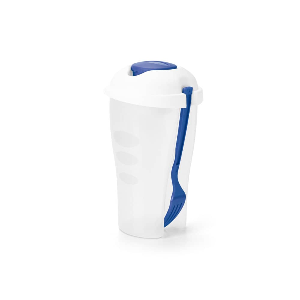 Copo para salada em PP com garfo e molheira 850 mL