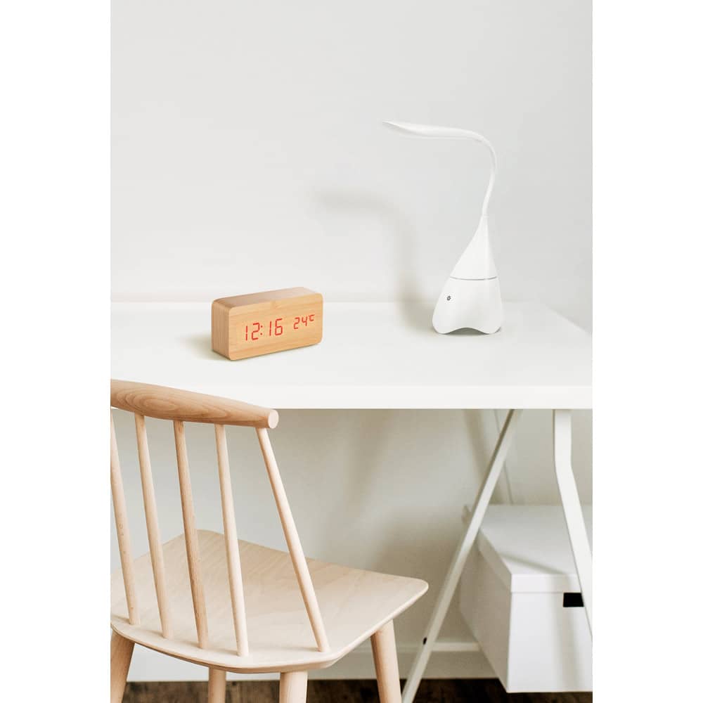 Luminária de mesa com caixa de som em ABS com 18 LEDs de alto brilho