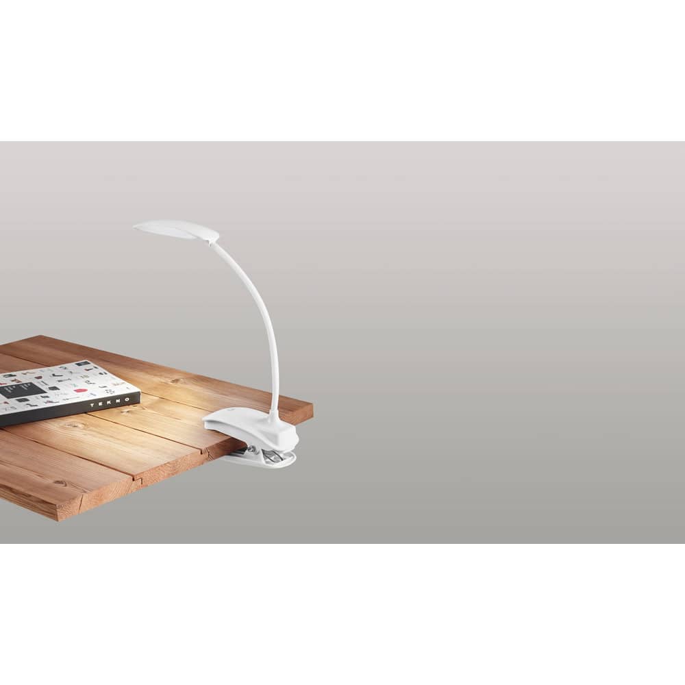 Luminária de mesa portátil em ABS e com LED COB