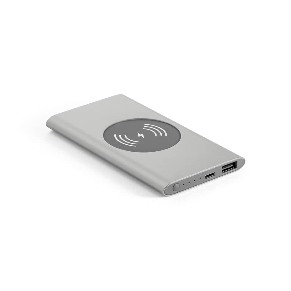 CASSINI 4'0. Bateria portátil com carregador por indução em alumínio 100% reciclado (4'000 mAh)