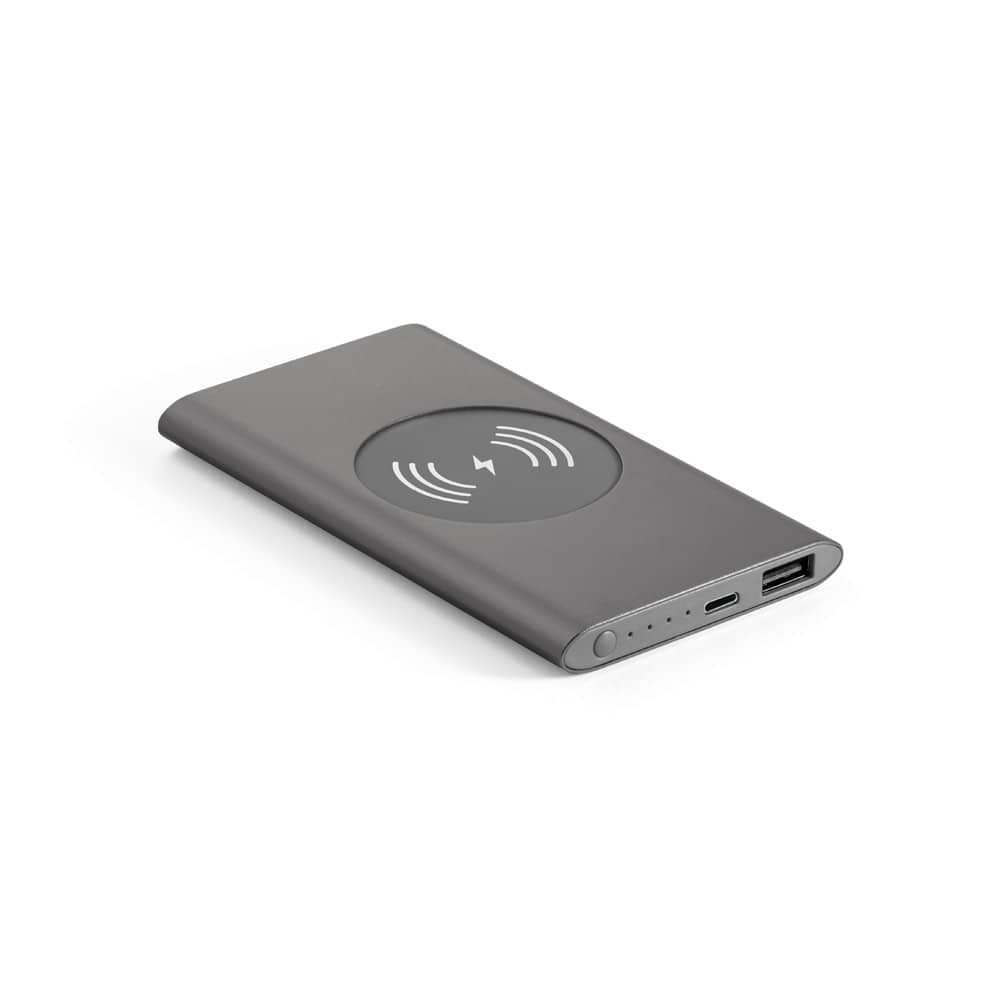 CASSINI 4'0. Bateria portátil com carregador por indução em alumínio 100% reciclado (4'000 mAh)
