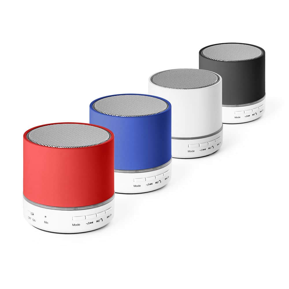 Caixa de som com microfone em ABS