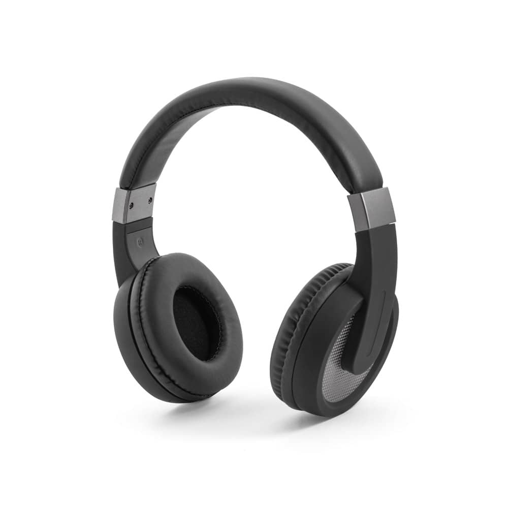 Fones de ouvido wireless com autonomia de 12h (300 mAh) e microfone, em ABS E PU