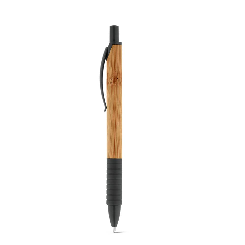 Caneta esferográfica em bambu com antideslizante