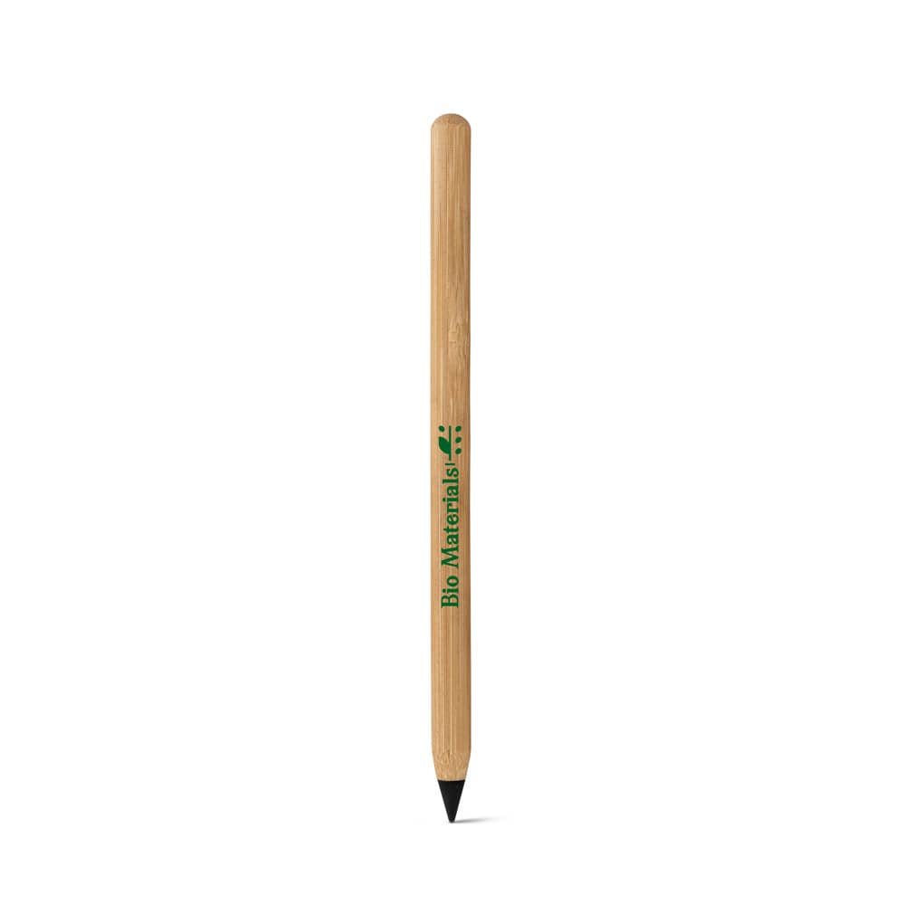 Caneta sem tinta em bambu com ponta de liga metálica