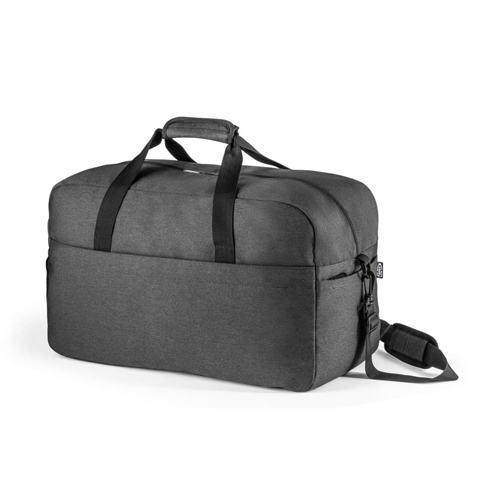 Bolsa esportiva em poliéster reciclado 600D de alta densidade com fundo em placa semi-rígida (31 L)
