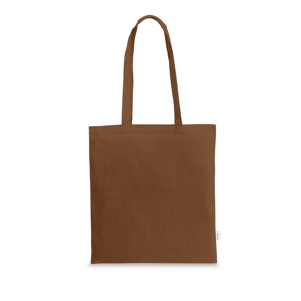 Sacola em 70% algodão reciclado e 30% poliéster reciclado (180 g/m²) sem tingimento