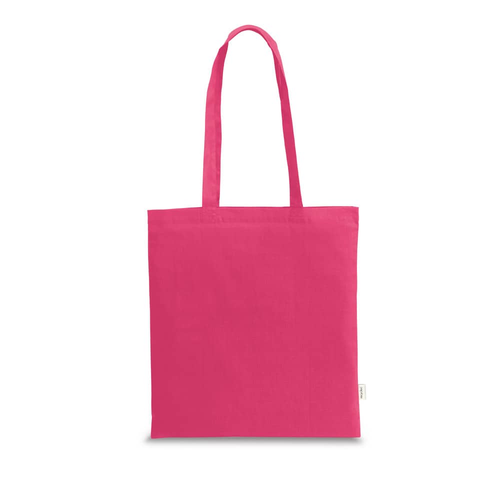 Sacola em 70% algodão reciclado e 30% poliéster reciclado (180 g/m²) sem tingimento