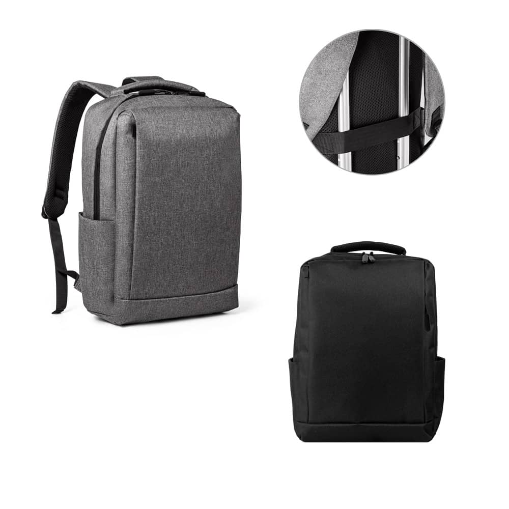 Mochila para notebook (15'6") com 2 divisórias almofadadas, em 300D de alta densidade (14 L)