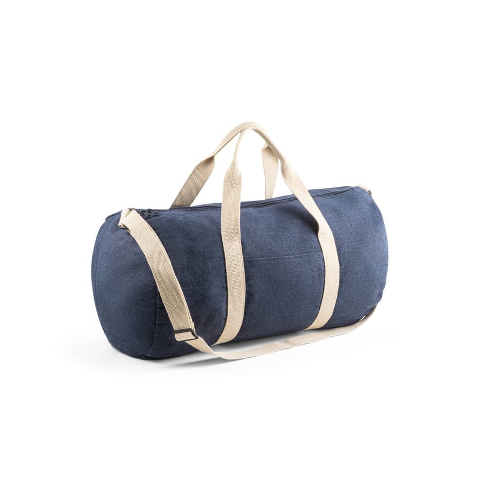 Sacola esportiva ou viagem em denim reciclado 25 L (300 g/m²)