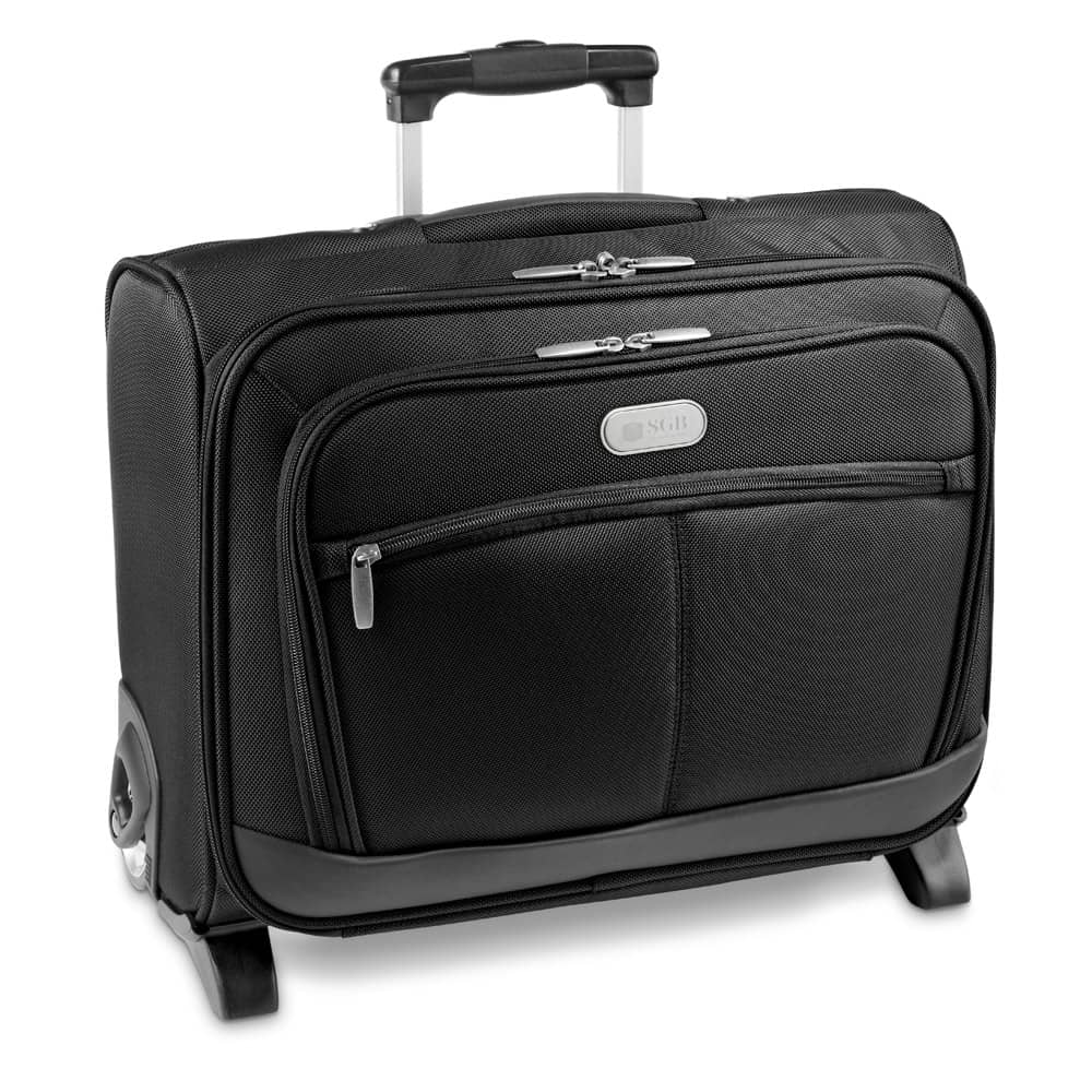 Mala de viagem para notebook (15'6") em c. sintético e 1680D com caixa rígida e 2 rodas (20 L)