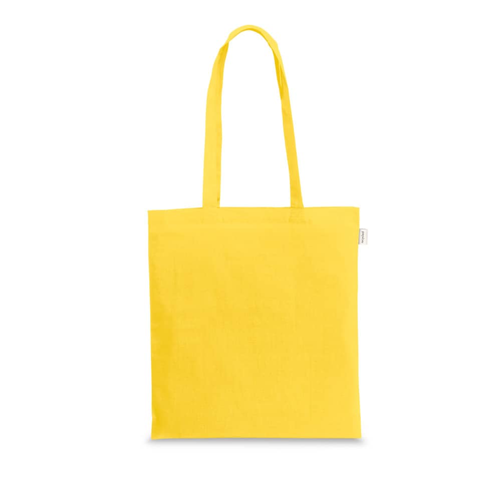 Sacola 70% algodão reciclado e 30% poliéster reciclado (150 g/m²) sem tingimento