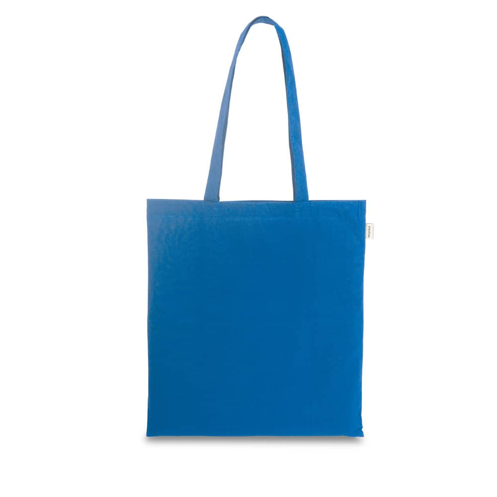 Sacola 70% algodão reciclado e 30% poliéster reciclado (150 g/m²) sem tingimento