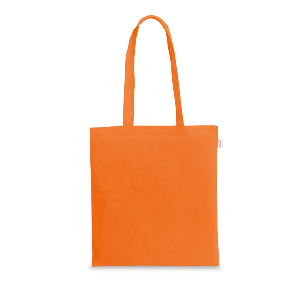 Sacola 70% algodão reciclado e 30% poliéster reciclado (150 g/m²) sem tingimento