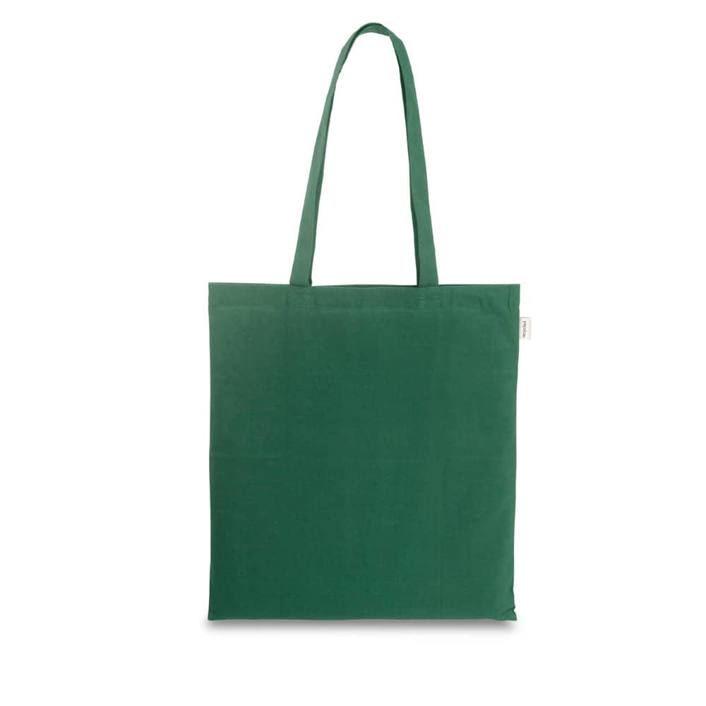 Sacola 70% algodão reciclado e 30% poliéster reciclado (150 g/m²) sem tingimento