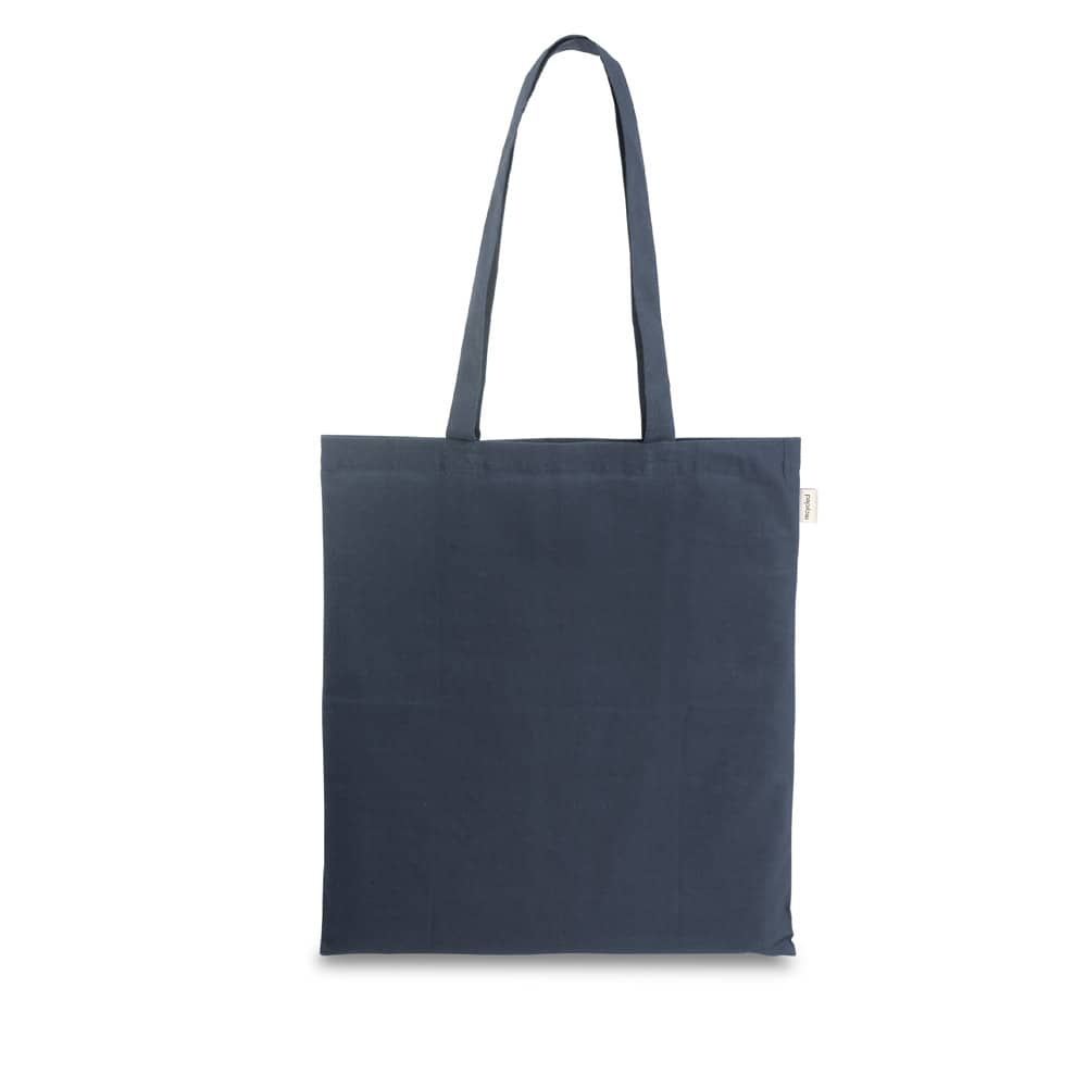 Sacola 70% algodão reciclado e 30% poliéster reciclado (150 g/m²) sem tingimento