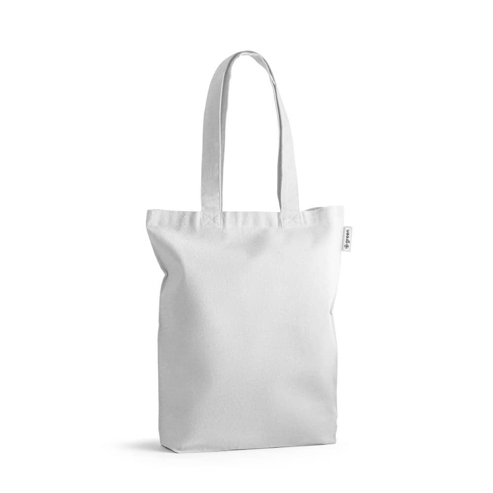 Sacola em 50% algodão, 30% algodão reciclado e 20% poliéster reciclado (220 g/m²)