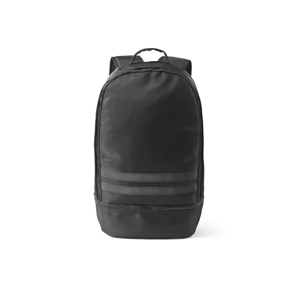 Mochila em poliéster reciclado 290T e sarja com compartimento para sapatos (25 L)