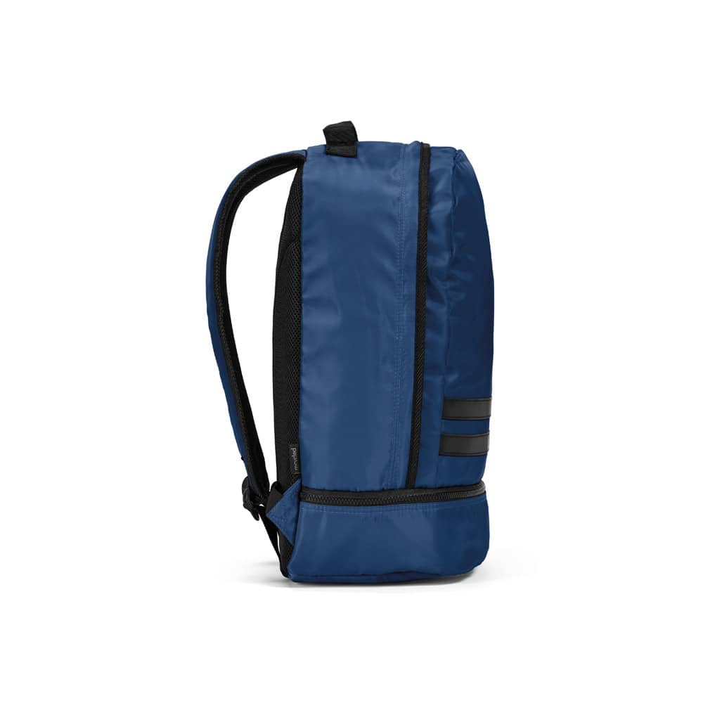 Mochila em poliéster reciclado 290T e sarja com compartimento para sapatos (25 L)
