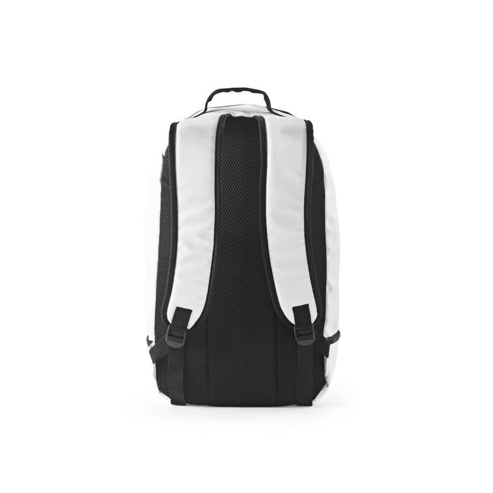Mochila em poliéster reciclado 290T e sarja com compartimento para sapatos (25 L)
