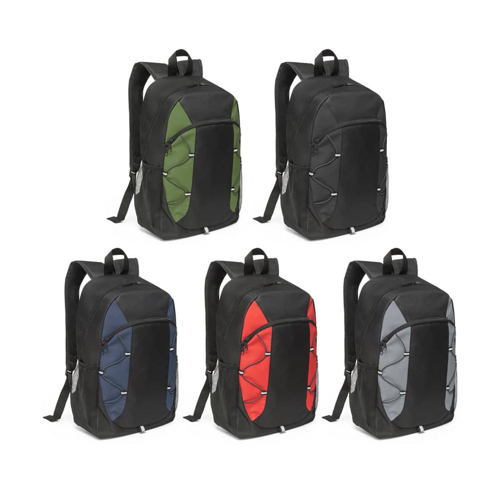 Mochila em 600D com detalhes em ripstop colorido (16 L)