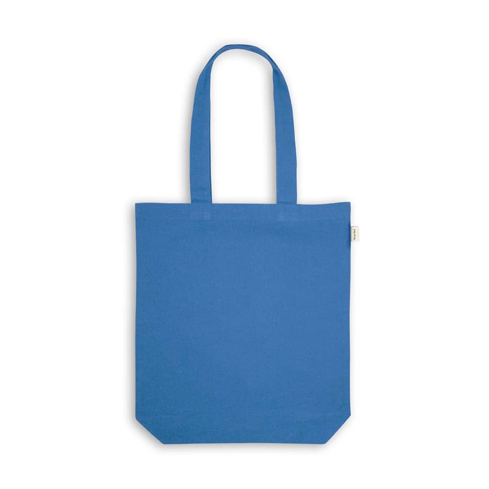 Sacola em 70% algodão reciclado e 30% poliéster reciclado (220g/m²) sem tingimento