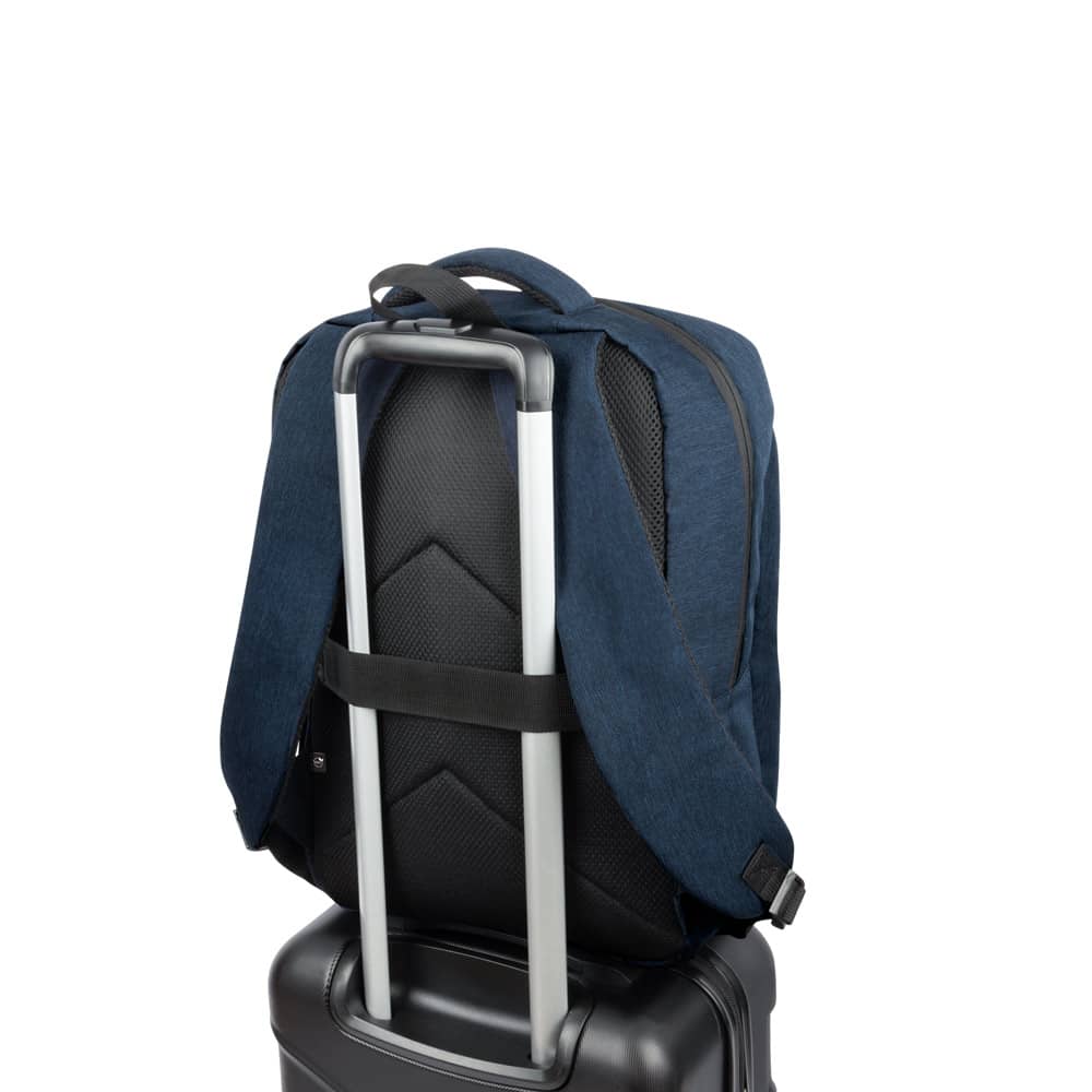 Mochila, totalmente almofadada, para notebook (15'6") em poliéster reciclado 300D de alta densidade (18 L)