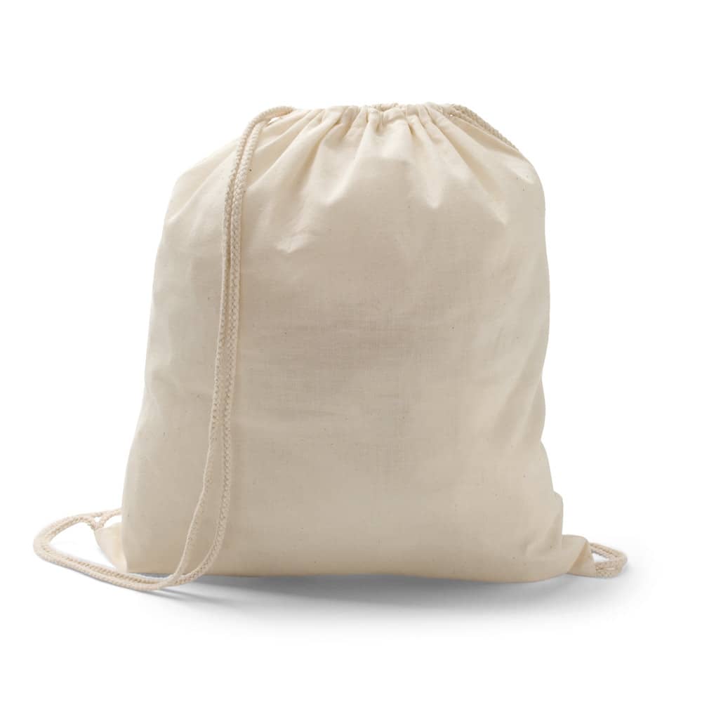 Sacola tipo mochila 100% algodão (100 g/m²)