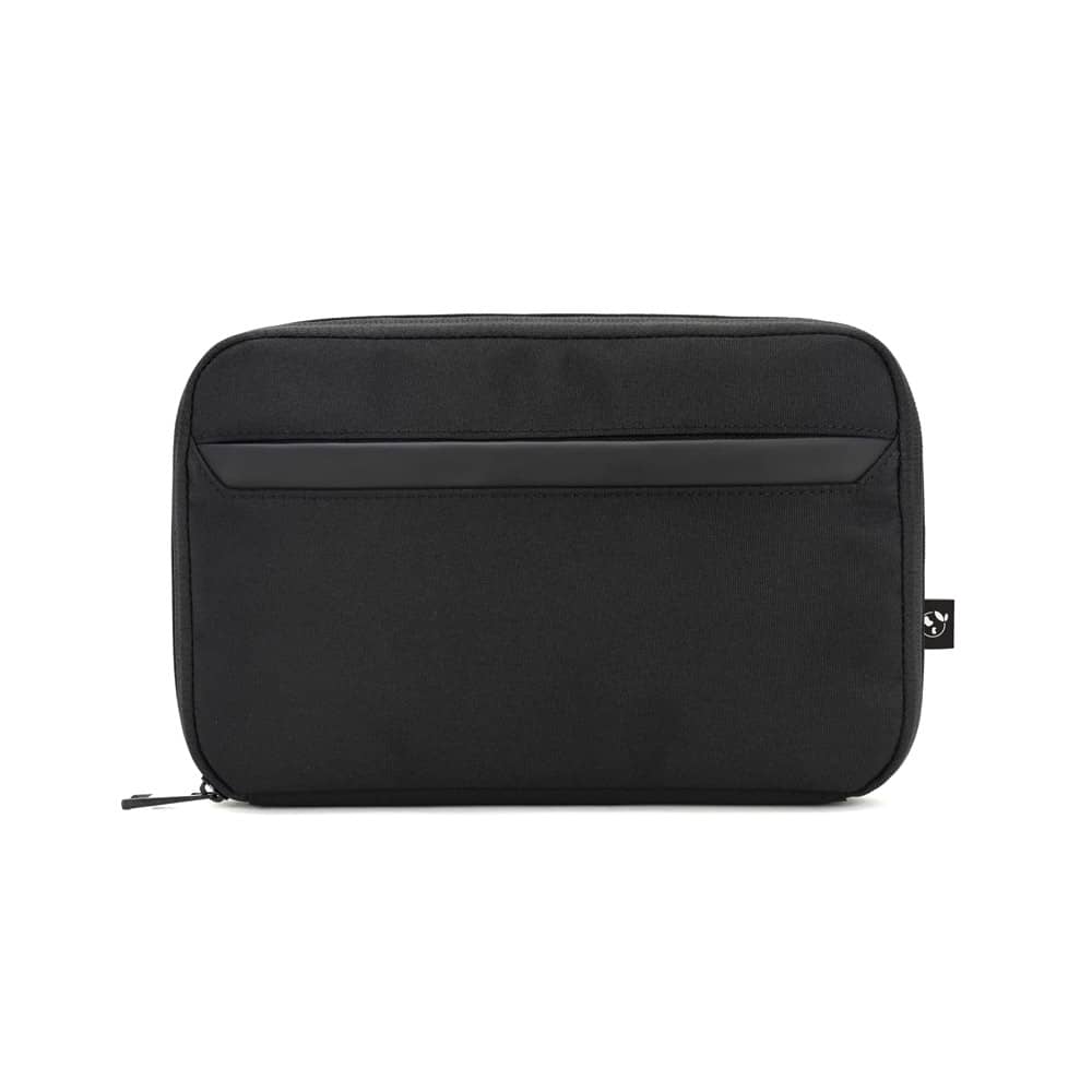 Bolsa organizadora espaçosa para acessórios tecnológicos em poliéster reciclado 600D twill