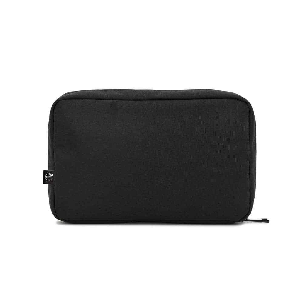 Bolsa organizadora espaçosa para acessórios tecnológicos em poliéster reciclado 600D twill
