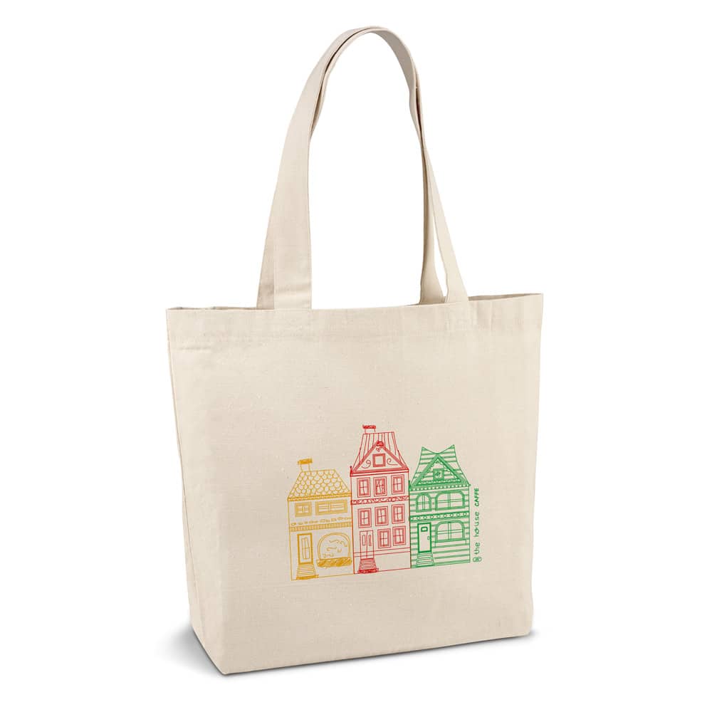 Sacola 100% algodão canvas (280 g/m²) com bolso interior