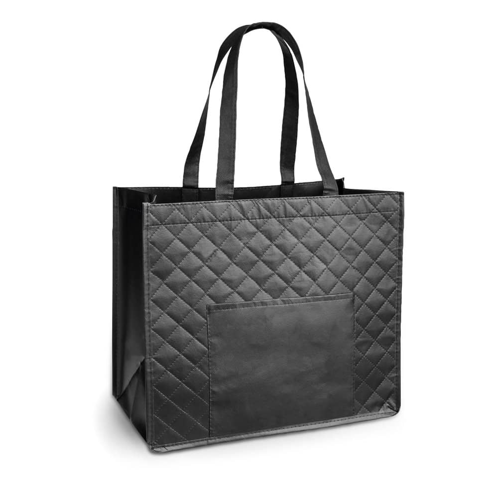 Sacola em non-woven laminado (110 g/m²) com bolso frontal (175 g/m²)