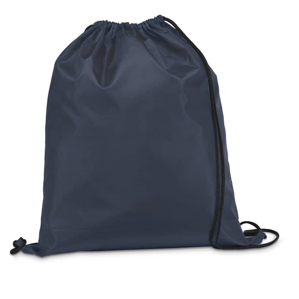 Sacola tipo mochila em 210D com cordões em preto