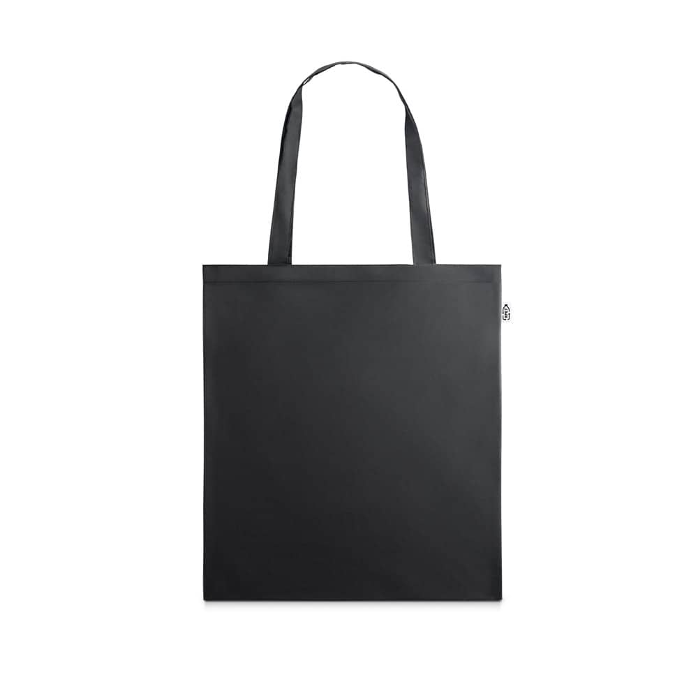 Sacola 100% poliéster reciclado 190T, produzida a partir de plástico reciclado