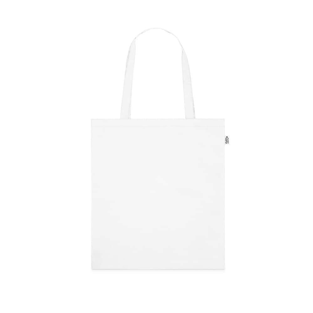 Sacola 100% poliéster reciclado 190T, produzida a partir de plástico reciclado